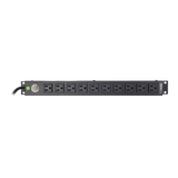 Tomacorriente Horizontal (PDU) de 10 Contactos (NEMA 5-15R) Rack 19" 1UR. Voltaje Entrada/Salida: 120Vca/15A - SILYMX