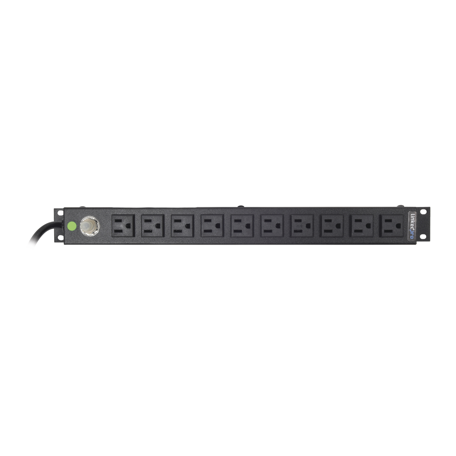 Tomacorriente Horizontal (PDU) de 10 Contactos (NEMA 5-15R) Rack 19" 1UR. Voltaje Entrada/Salida: 120Vca/15A - SILYMX