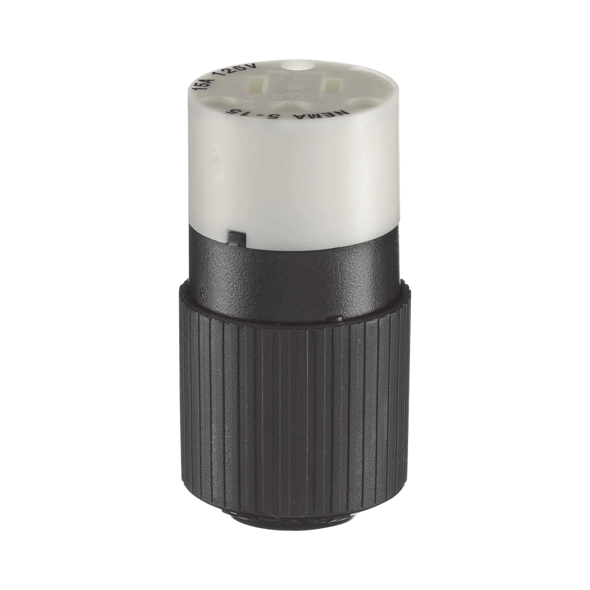 Conector Hembra Negro 15 A 125 V CA 2 Polos 3 Hilos (NEMA 5-15R). - SILYMX