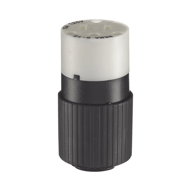 Conector Hembra Negro 15 A 125 V CA 2 Polos 3 Hilos (NEMA 5-15R). - SILYMX
