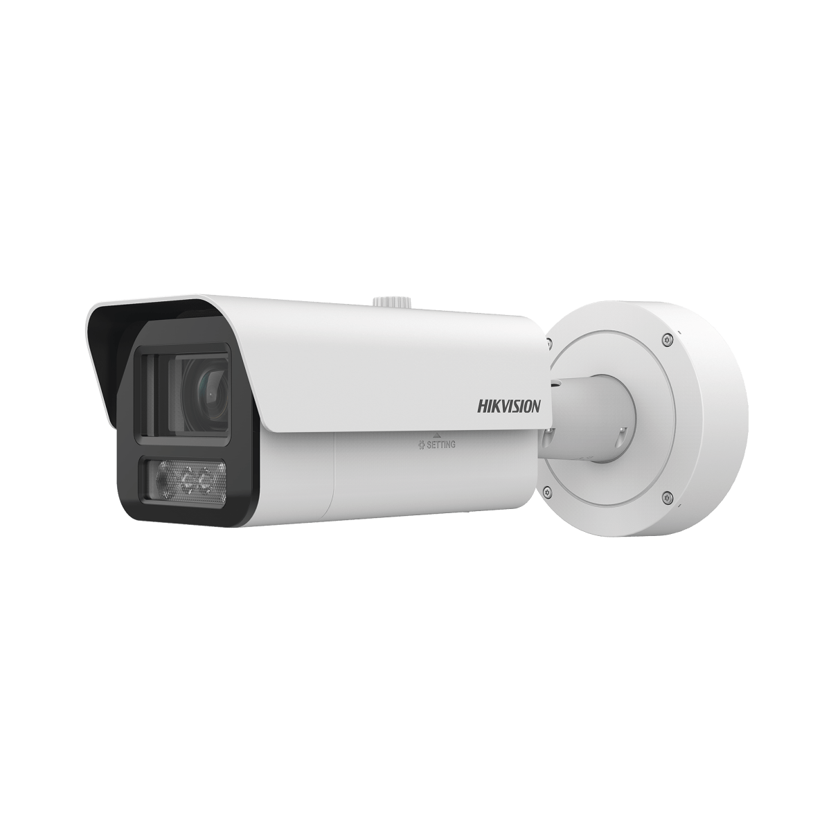 Bala IP 4 Megapixel / Lente Mot. 2.8 - 12 mm / Luz Dual (IR y Luz Blanca) / Reconocimiento Facial / Heat Map / ACUSENSE / Metadata / IK10 / IP67 / WDR 140 dB / DeepinView - SILYMX