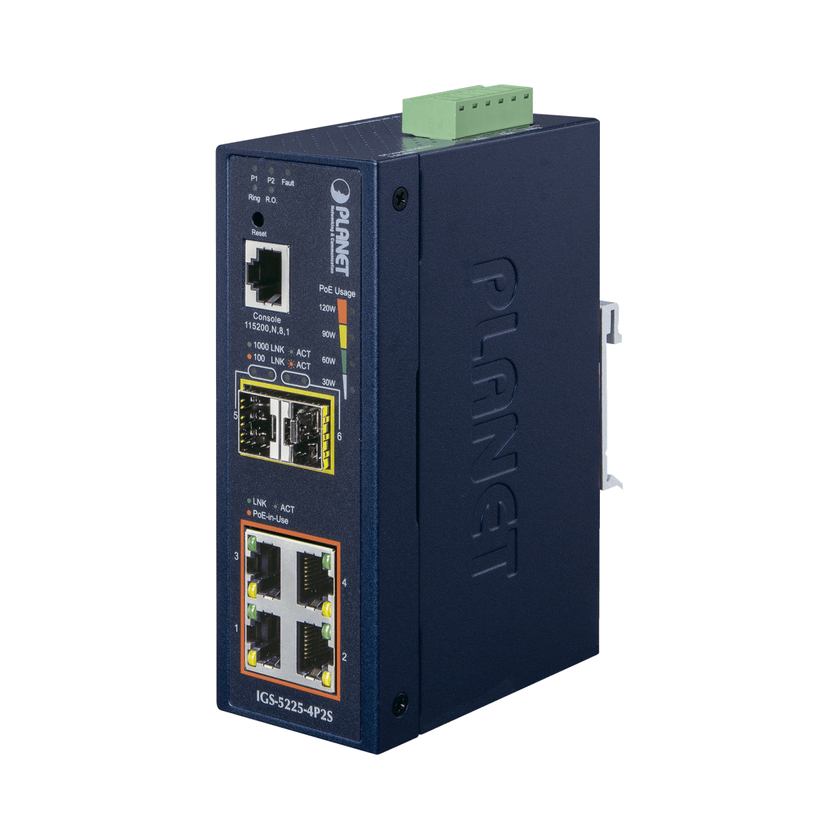 Switch Industrial Administrable Capa 2, 4 Puertos PoE 802.3af/at 10/100/1000T, 2 Puertos SFP 100/1000X - SILYMX