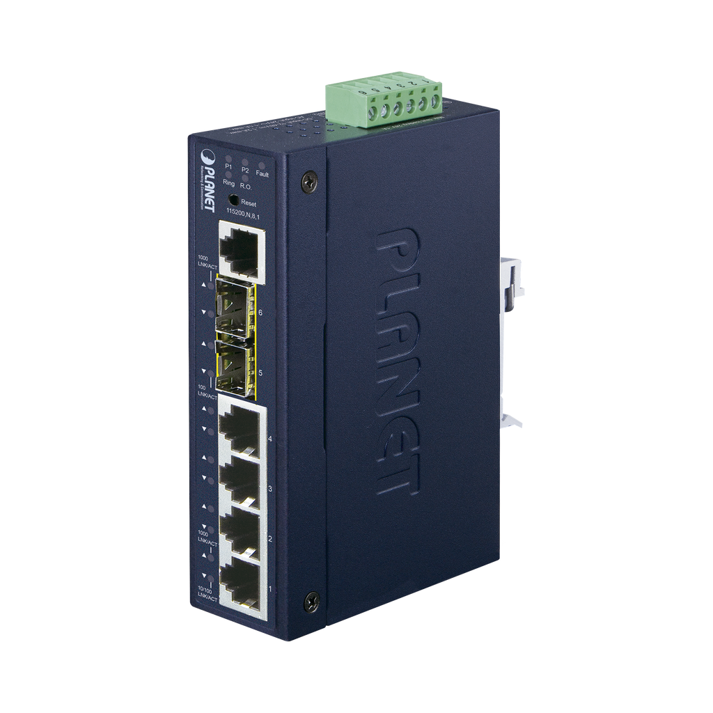 Switch Industrial Administrable Capa 2 con 4 Puertos 10/100/1000T y 2 puertos SFP 100/1000X - SILYMX