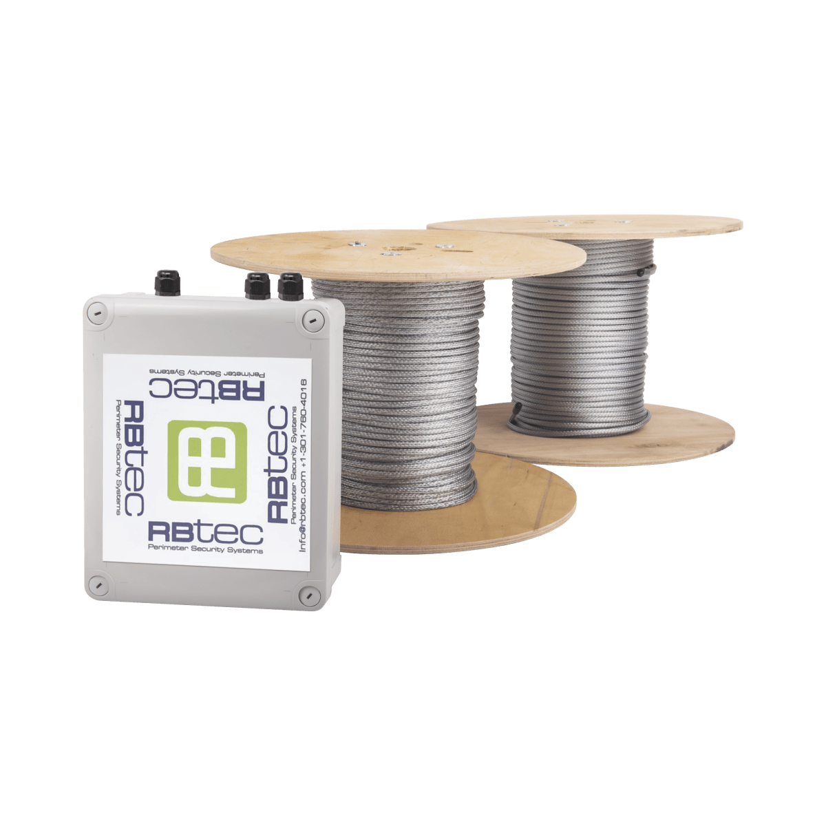 Kit de Cable Sensor Perimetral para Cerca Ciclonicas IRONCLAD / 610 METROS DE PROTECCION / 2 ZONAS; 305 METROS POR ZONA / Sin Falsas Alarmas por Viento / TODO Incluido - SILYMX