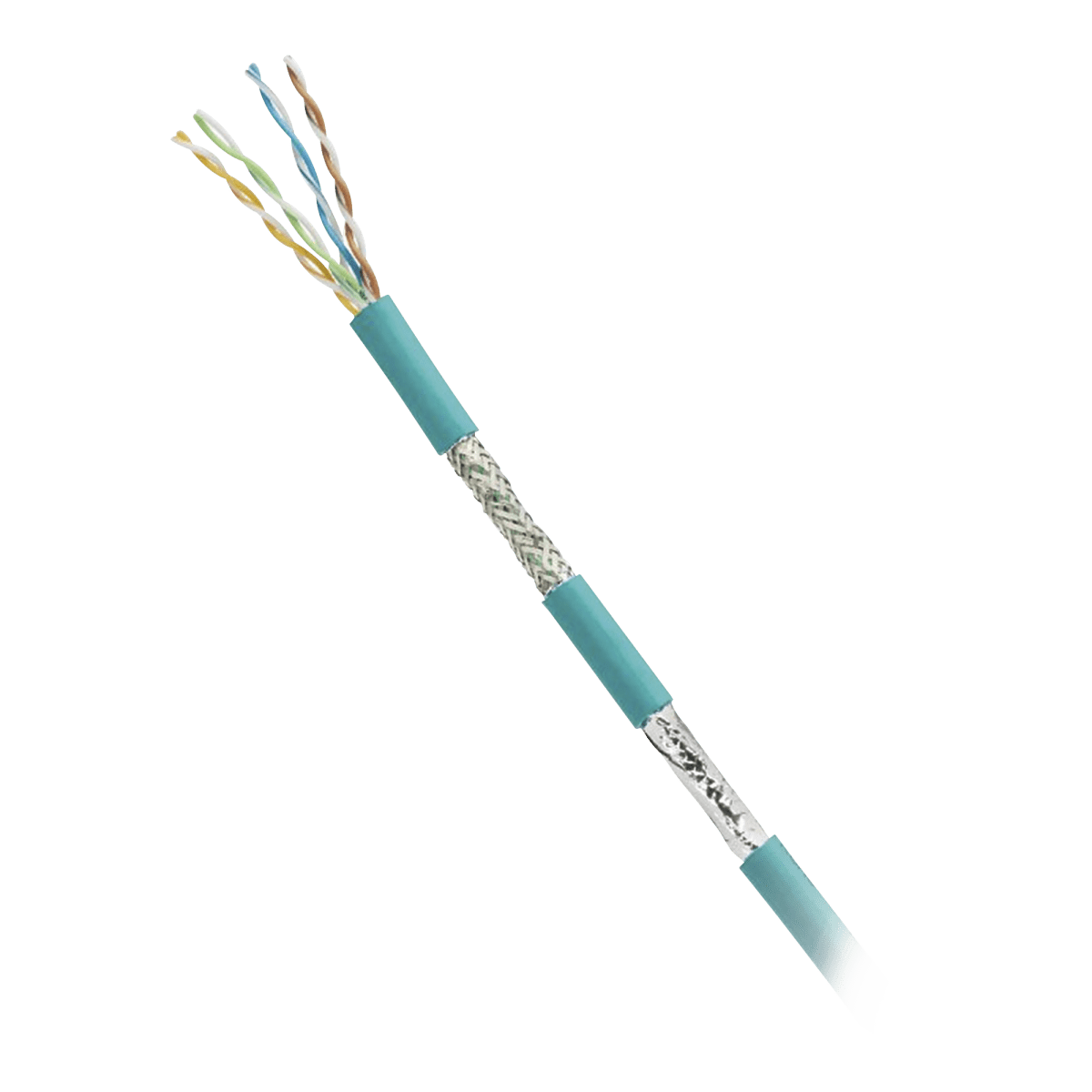 Bobina De Cable Blindado Sf/Utp Cat5E De 4 Pares Uso Industrial C/Resistencia Al Aceite,Rayos Uv Multifilar 24/7 (Flexible) Color Azul Bobina De 305M - SILYMX