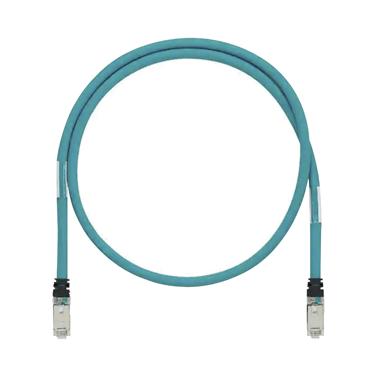 Patch Cord Cat6A de Grado Industrial 600V, Blindado SF/UTP, Calibre 26 AWG, Color Aqua, 5m - SILYMX