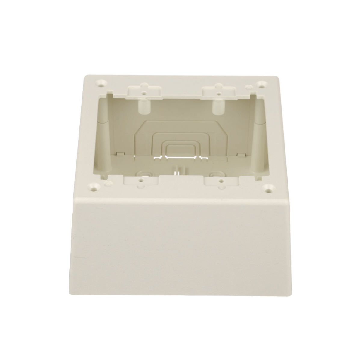 Caja De Pared Superficial Doble Con Divisor Opcional Uso Universal Con Placas De Pared Color Blanco Mate - SILYMX