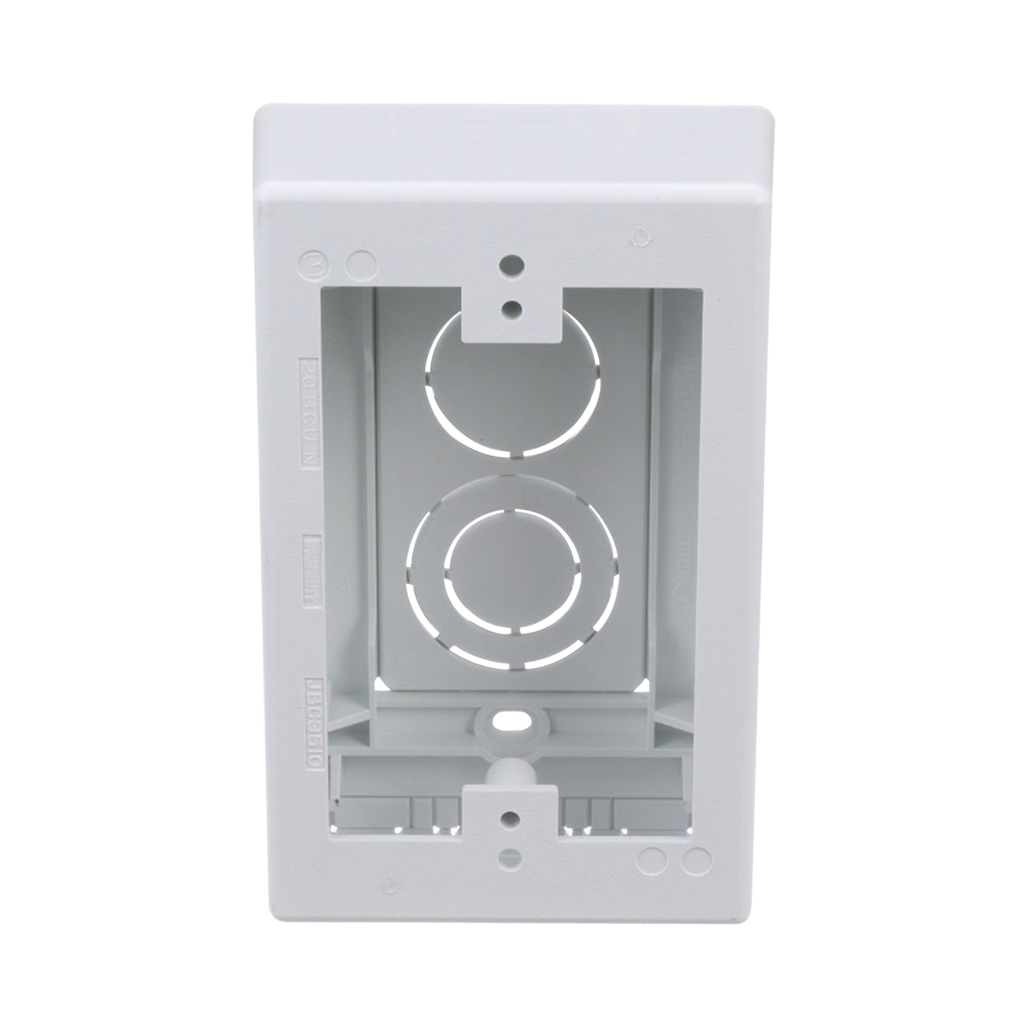 Caja De Pared Superficial Uso Universal Con Placas De Pared Con Cinta Adhesiva Color Blanco - SILYMX