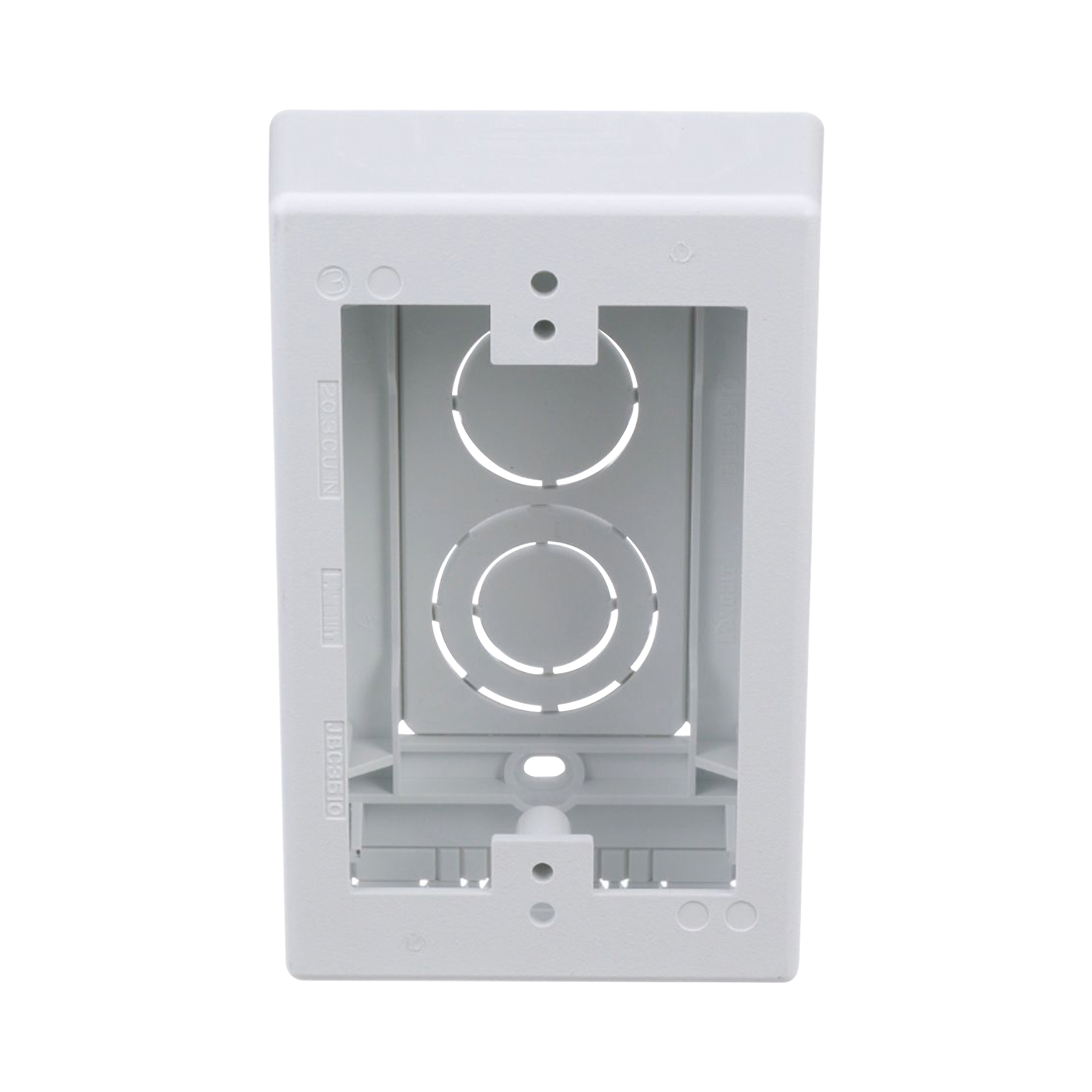 Caja De Pared Superficial Uso Universal Con Placas De Pared Con Cinta Adhesiva Color Blanco - SILYMX