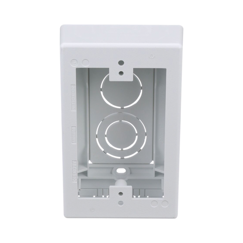 Caja De Pared Superficial Uso Universal Con Placas De Pared Con Cinta Adhesiva Color Blanco - SILYMX