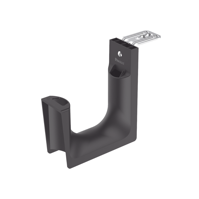 Sujetador tipo J (J-Hook) Con Soporte para Montaje en Techo Para 180 Cables Cat6 Nylon 6.6 Color Negro 10 piezas - SILYMX