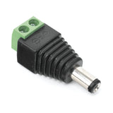 Adaptador Macho Tipo Jack de 3.5 mm Polarizado de 12 Vcc Terminales Tipo Tornillo Polarizado (+/-) Ideal para Cámaras de Video Vigilancia JR-52 - SILYMX