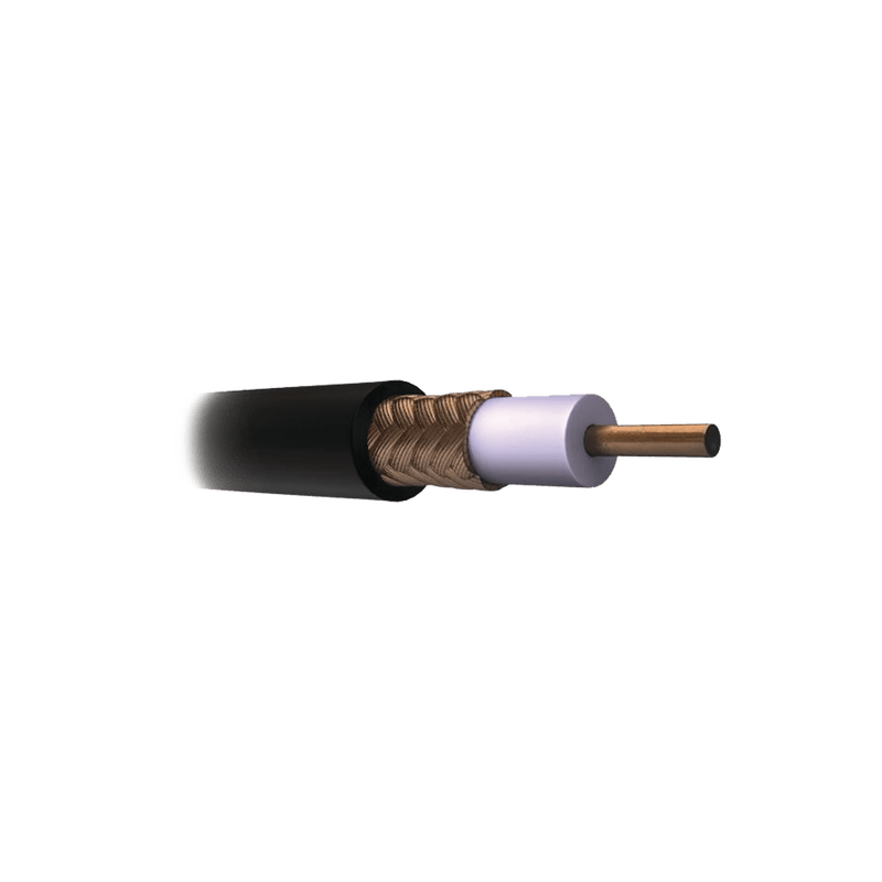 Cable Coaxial Rg11/u 305 Mts Bobina De 305 Mts Color Negro Awg 14 Aislamiento Espumado Blindaje De Aluminio Al 60% Aplicacion Intemperie Para Cctv - SILYMX