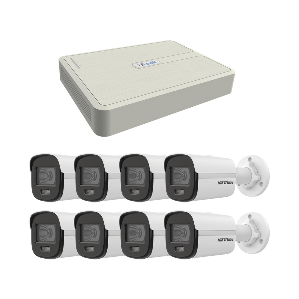 KIT IP 1080p / NVR de 8 Canales / 8 Cámaras IP Bala ColorVu - SILYMX