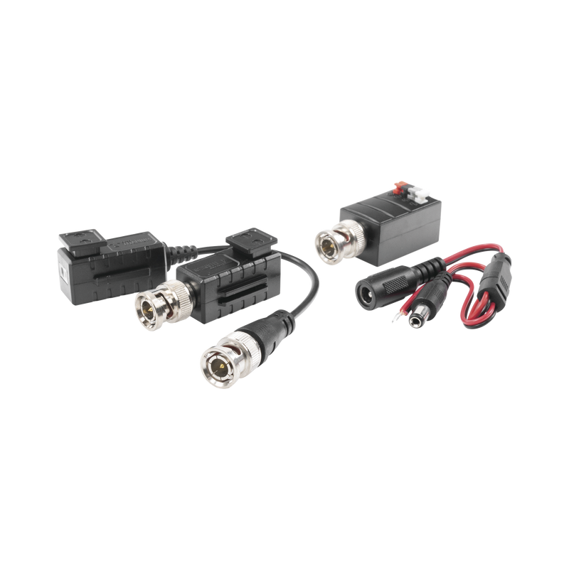 Kit de TRANSCEPTORES DE VIDEO DE LARGO ALCANCE / 320 Metros / Resolución 720P y 1080P / Cat 5e/6 / Compatible con cámaras HD-TVI/CVI/AHD/CVBS / Alimente solo el Receptor / Protección Interconstruida contra sobretensión. - SILYMX