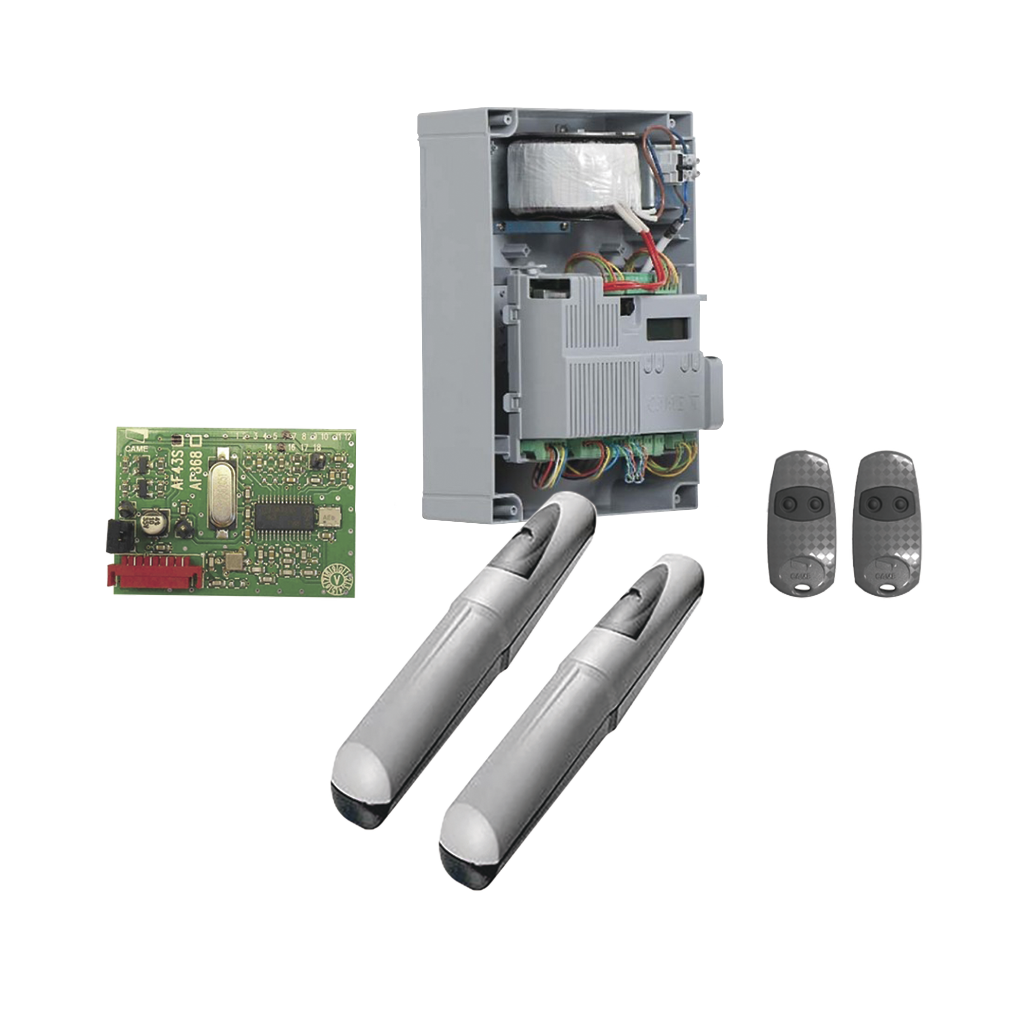 Kit de operadores AXO 3024 Para puertas Abatibles de hasta 3 Metros y 500 Kg de peso por hoja - SILYMX