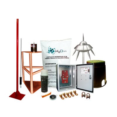 Kit Pararrayo Con Accesorios Para Protección De Diámetro De 200M. KIT-MASTER-03 - SILYMX
