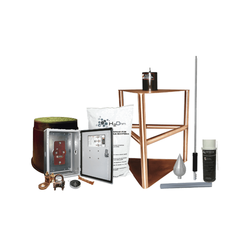 Kit Pararrayo Con Accesorios De Instalación En Torre Para Protección De 200 M De Diámetro. KITMASTER03T - SILYMX