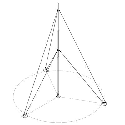 Kit con Mástil Telescópico de 3 m con Accesorios de Instalación (No incluye retenida) - SILYMX