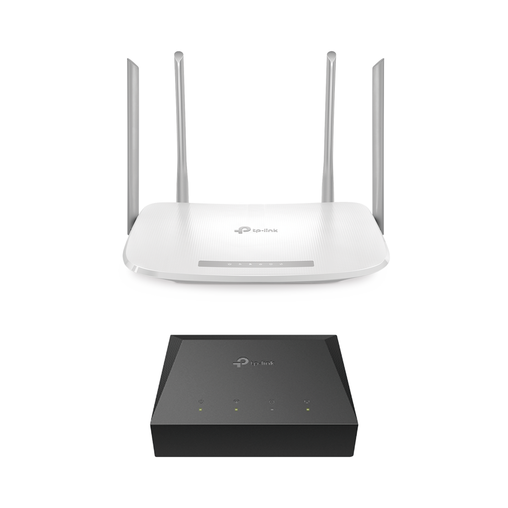 Kit de ONU Gigabit XZ000G3 con Router Router Inalámbrico ISP doble banda AC, Hasta 1167 Mbps, 4 antenas externas omnidireccional, Puertos Gigabit