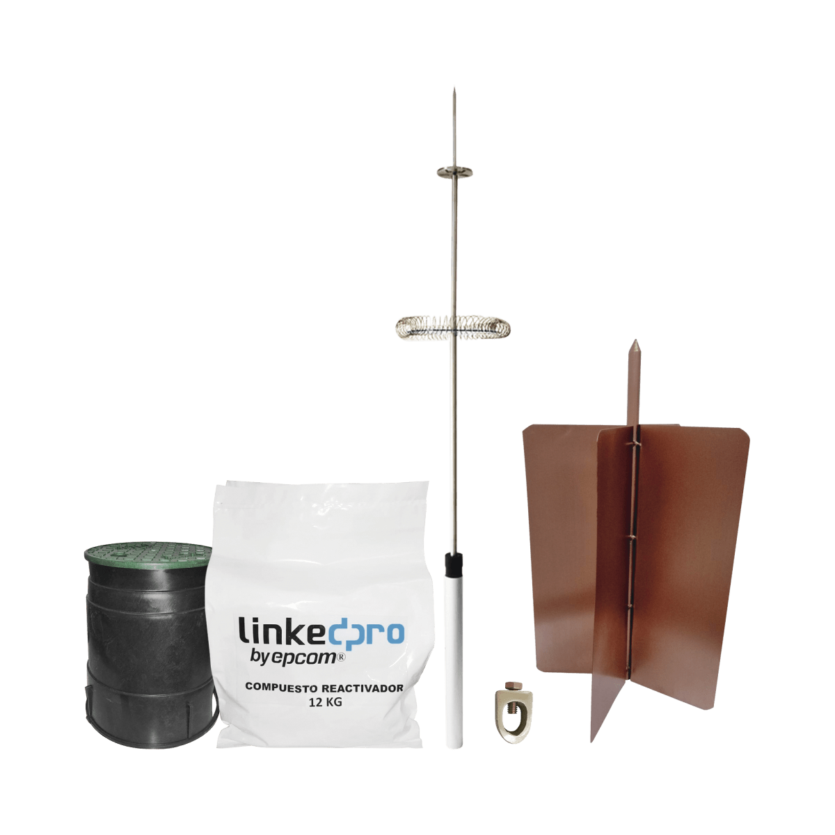 Kit pararrayo LinkedPro básico. Ideal para la protección de mástiles y postes. - SILYMX