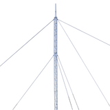 Kit de Torre Arriostrada de Techo de 15 m con Tramo STZ30 Galvanizado Electrolítico (No incluye retenida) KTZ-30E-015P - SILYMX