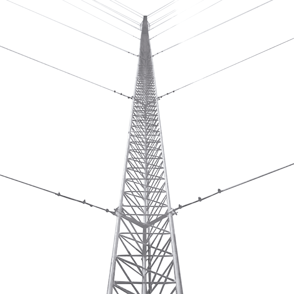 Kit de Torre Arriostrada de Piso de 45 m Altura con Tramo STZ45 Galvanizado Electrolítico (No incluye retenida) - SILYMX