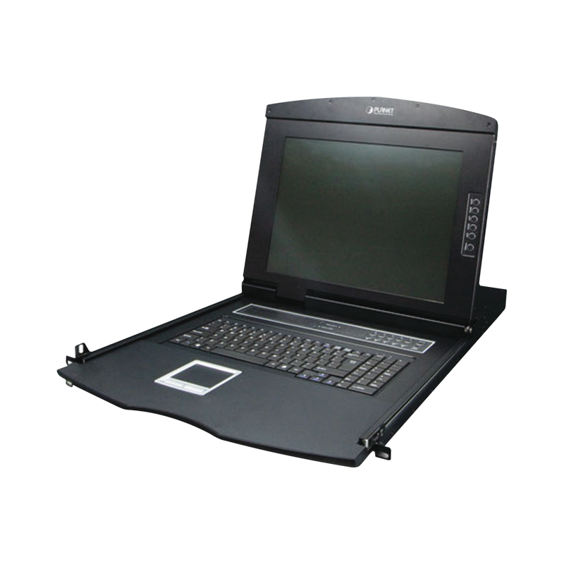 Switch KVM con Monitor de 17"con Teclado y Trackpad para Rack de 1U de Cuatro Postes, 8 Puertos VGA Para Acceder y Controlar Hasta 8 Computadoras Desde una Sola Consola - SILYMX