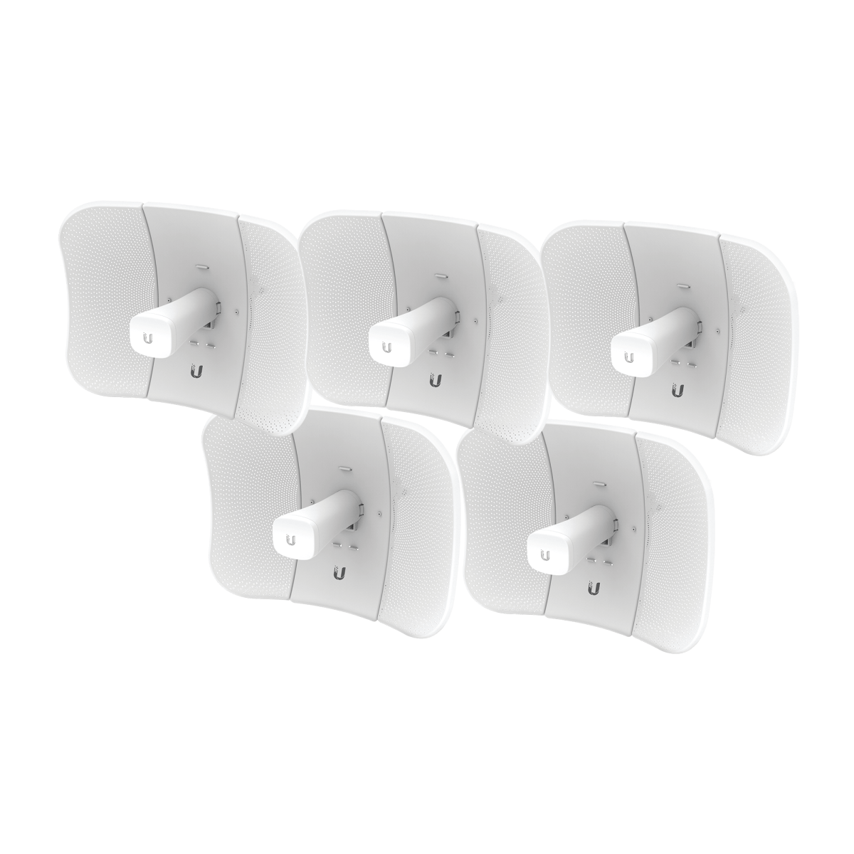 Kit de 5 LiteBeam 2x2 MIMO airMAX AC GEN2 CPE hasta 450 Mbps, 5 GHz (5150 - 5875 MHz) con antena integrada de 23 dBi, no incluyen adaptador PoE - SILYMX