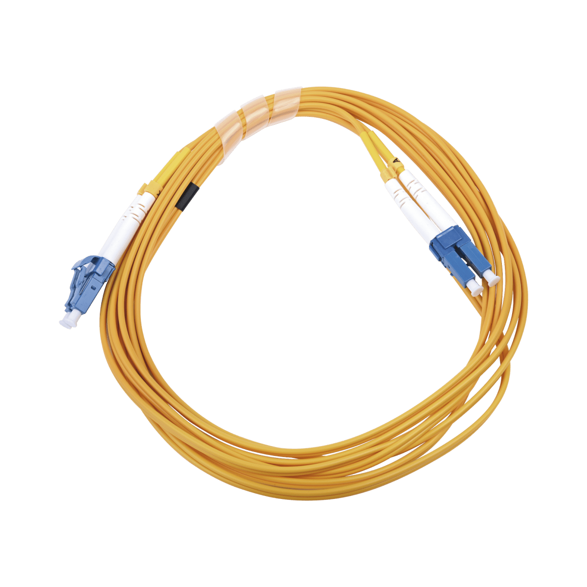 Jumper de Fibra Óptica Monomodo 9/125 LC/UPC-LC/UPC, PVC, 2.0 mm, Dúplex, amarillo, 3 metros - SILYMX
