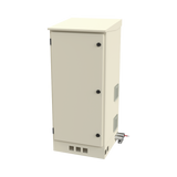 Gabinete De Piso Para Exterior Con Ventiladores Y Termostato Con Rack De 19" De 16 U + Espacio Para Baterías - SILYMX