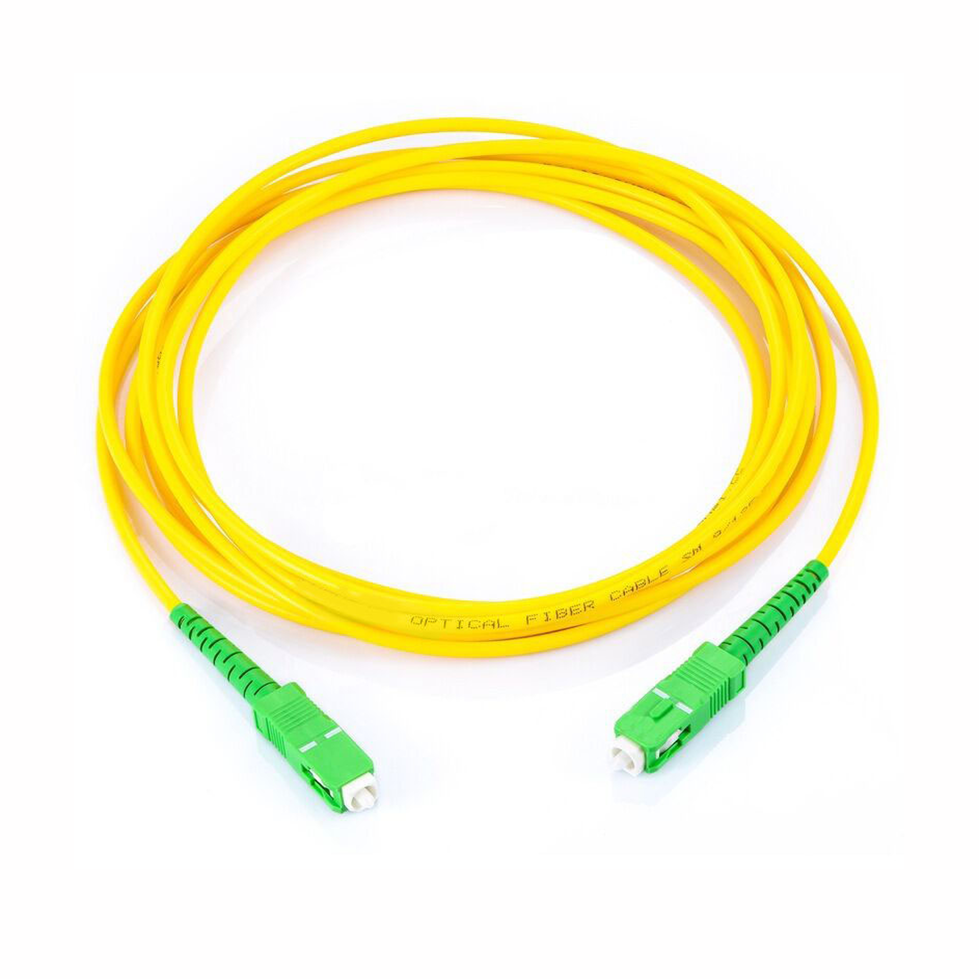 Jumper de Fibra Óptica Monomodo SC/APC SC/APC Simplex, color amarillo, 2 metros - SILYMX