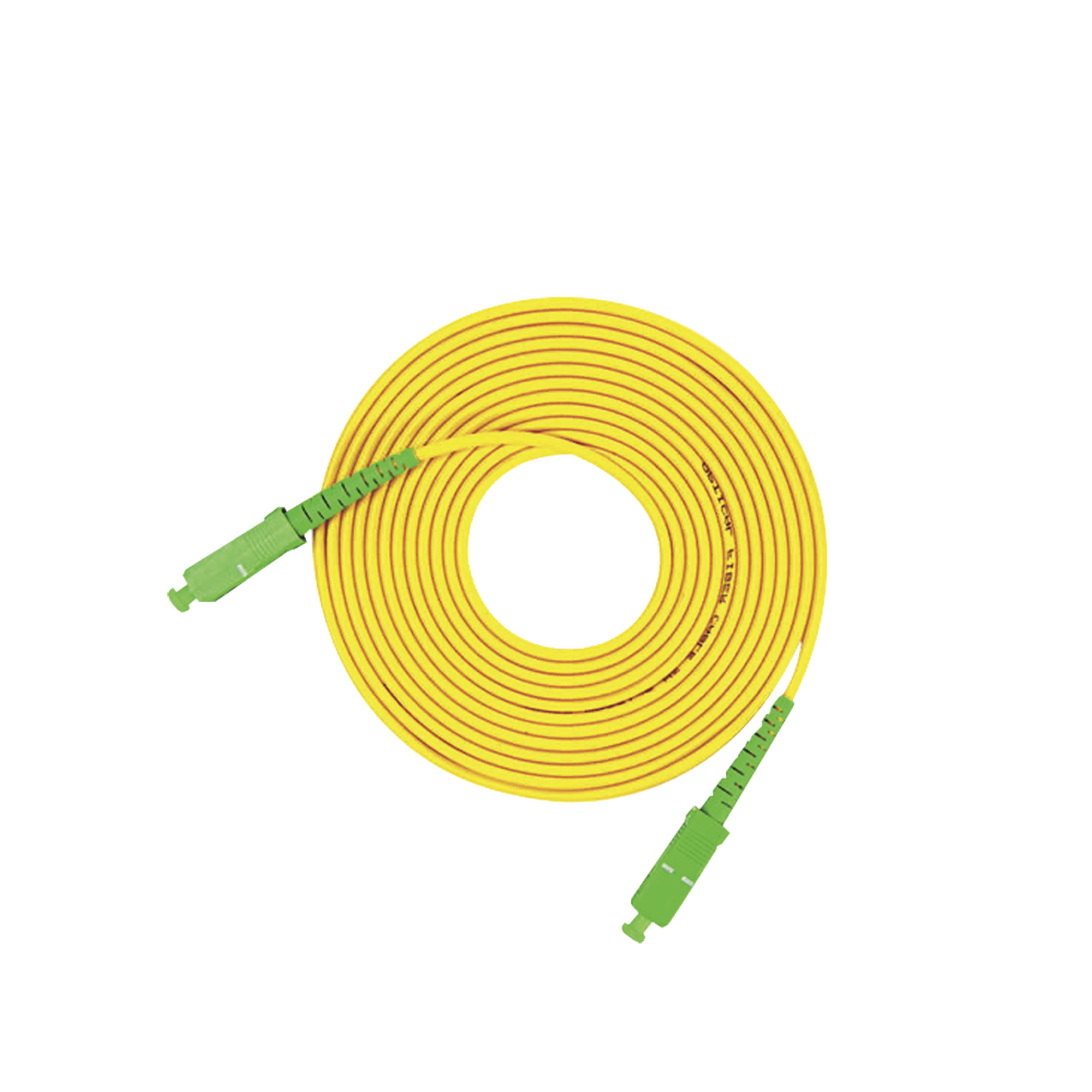 Jumper de Fibra Óptica Monomodo SC/APC-SC/APC Simplex, color amarillo, 3 metros - SILYMX