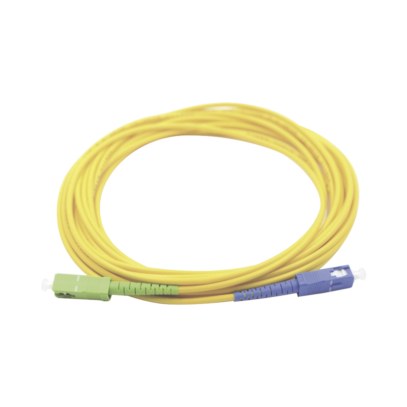 Jumper de Fibra Óptica Monomodo SC/UPC SC/APC Simplex, color amarillo 1 metro - SILYMX