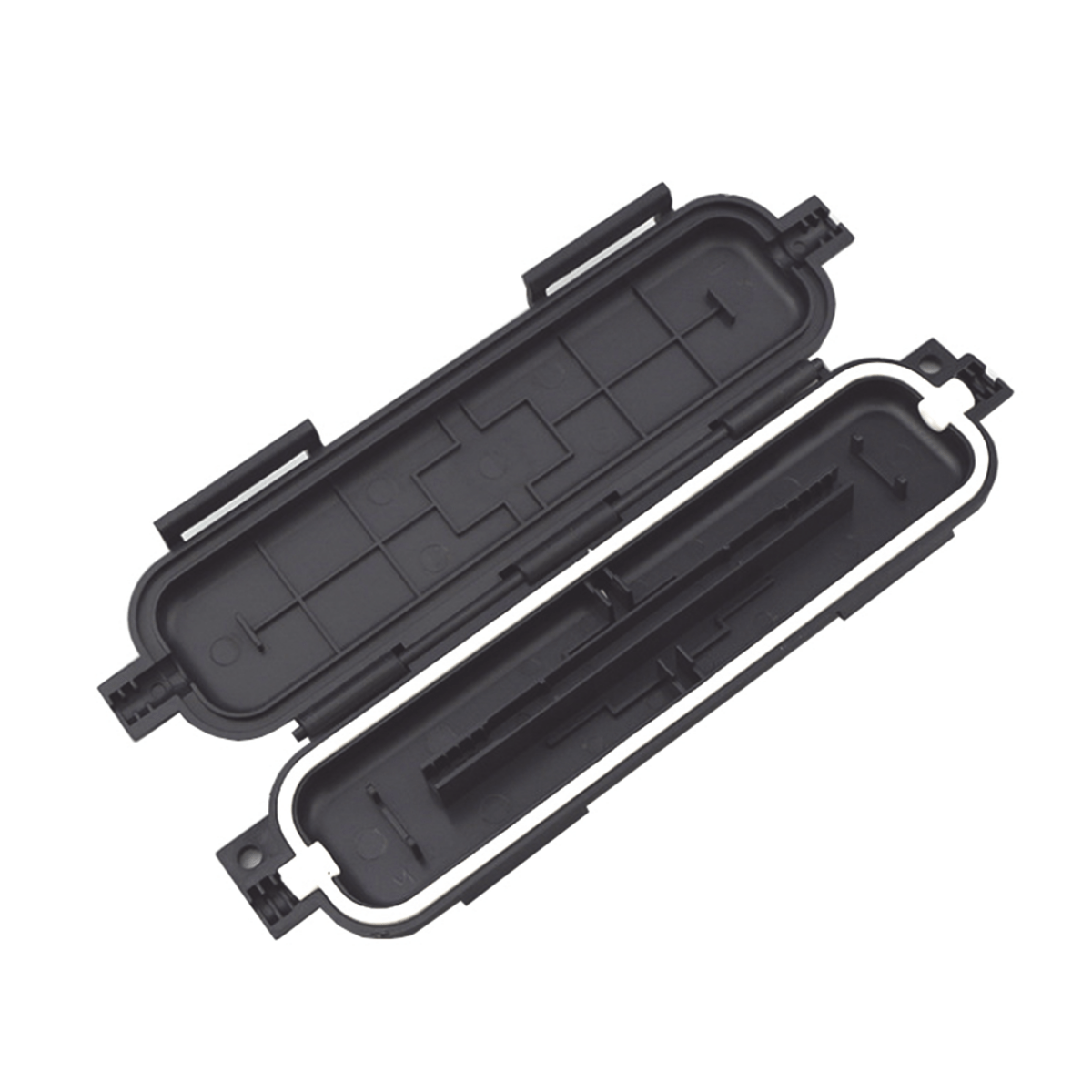 Mini caja para exterior con protección IP65 para uso con mangas de empalme, para protección de empalmes, Incluye una manga - SILYMX