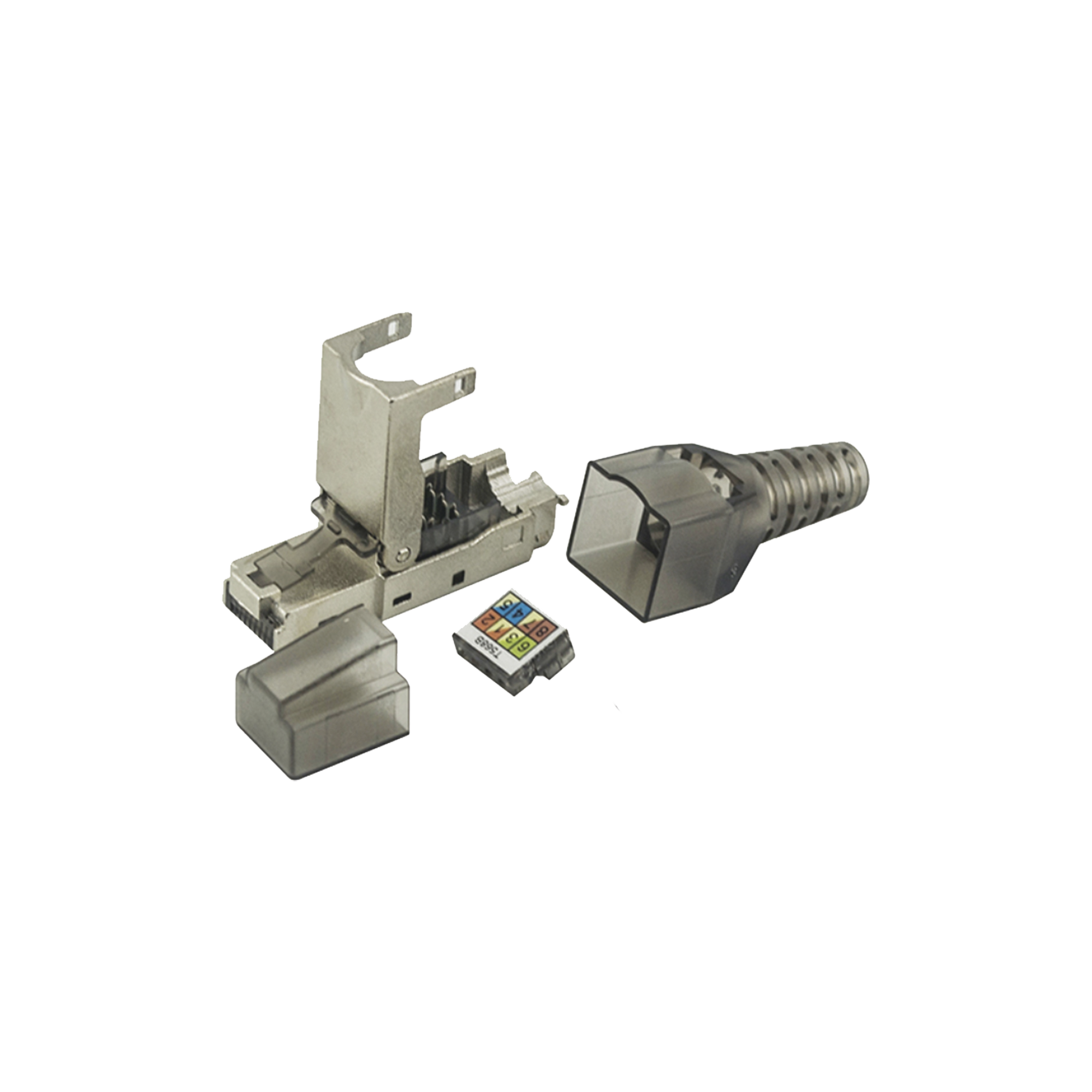 Plug modular RJ45 Blindado Categoría 6A -Sin herramienta, para terminación en campo - SILYMX