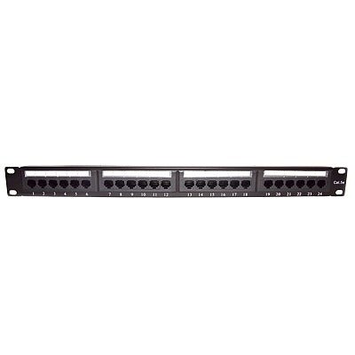 Panel de parcheo de impacto (110) UTP de 24 puertos Cat5e, 19in con barra para organizar cable - SILYMX