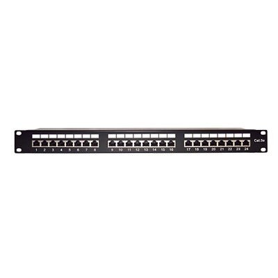 Panel de parcheo de impacto Blindado (STP) de 24 puertos Cat5e, 19in - SILYMX