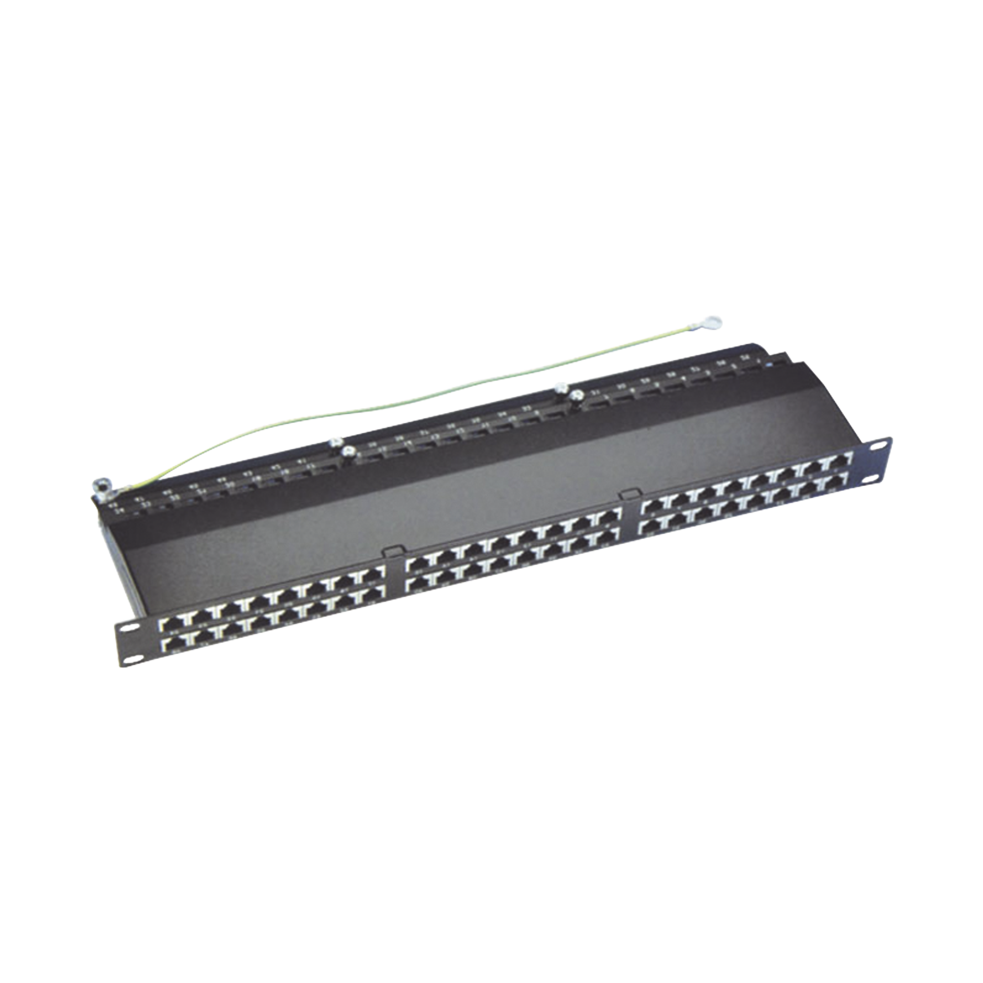 Panel de parcheo de impacto (110) blindado de 48 puertos Cat6A - SILYMX