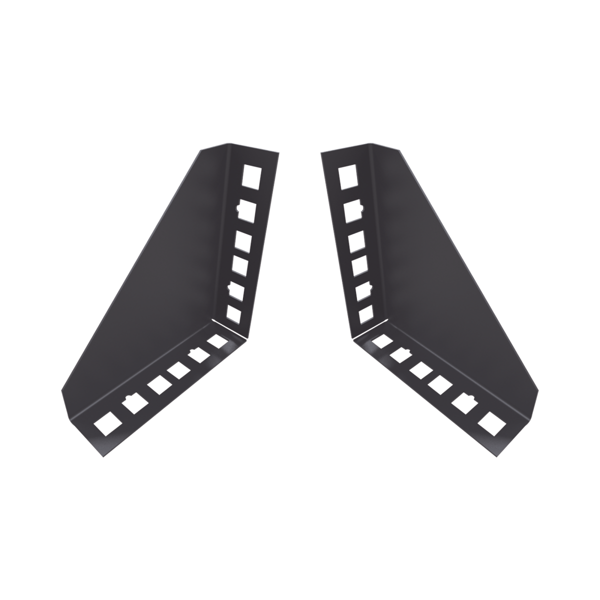 Par de Sujetadores para Instalación de Equipo Rackeable en placa o pared en vertical (hasta 2U). - SILYMX