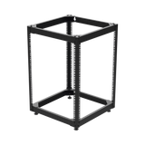 Rack Abierto de 4 Postes Instalación Pared o Piso de 14 Unidades, ¡Ideal para Equipo de Audio! - SILYMX