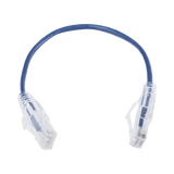 Cable de Parcheo Slim UTP Cat6 - 20 cm Azul Diámetro Reducido (28 AWG) - SILYMX