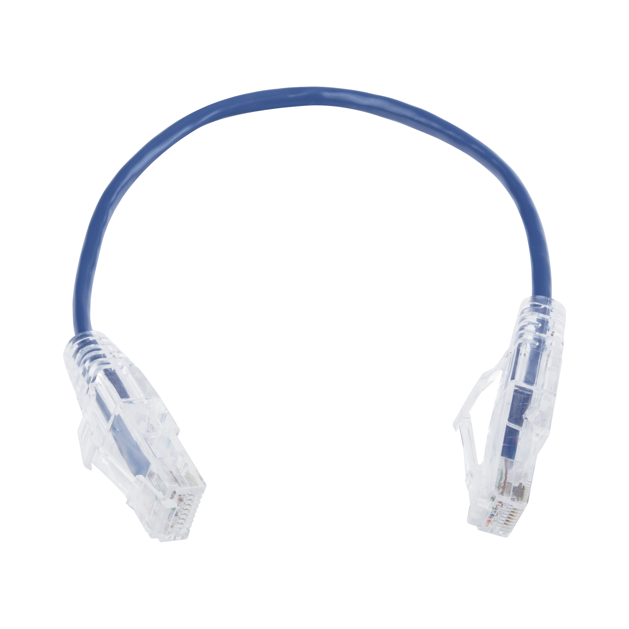 Cable de Parcheo Slim UTP Cat6 - 20 cm Azul Diámetro Reducido (28 AWG) - SILYMX