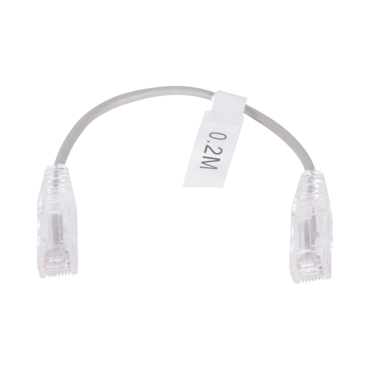 Patch Cord Slim UTP Cat6 - 20 cm Gris Diámetro Reducido (28 AWG) - SILYMX