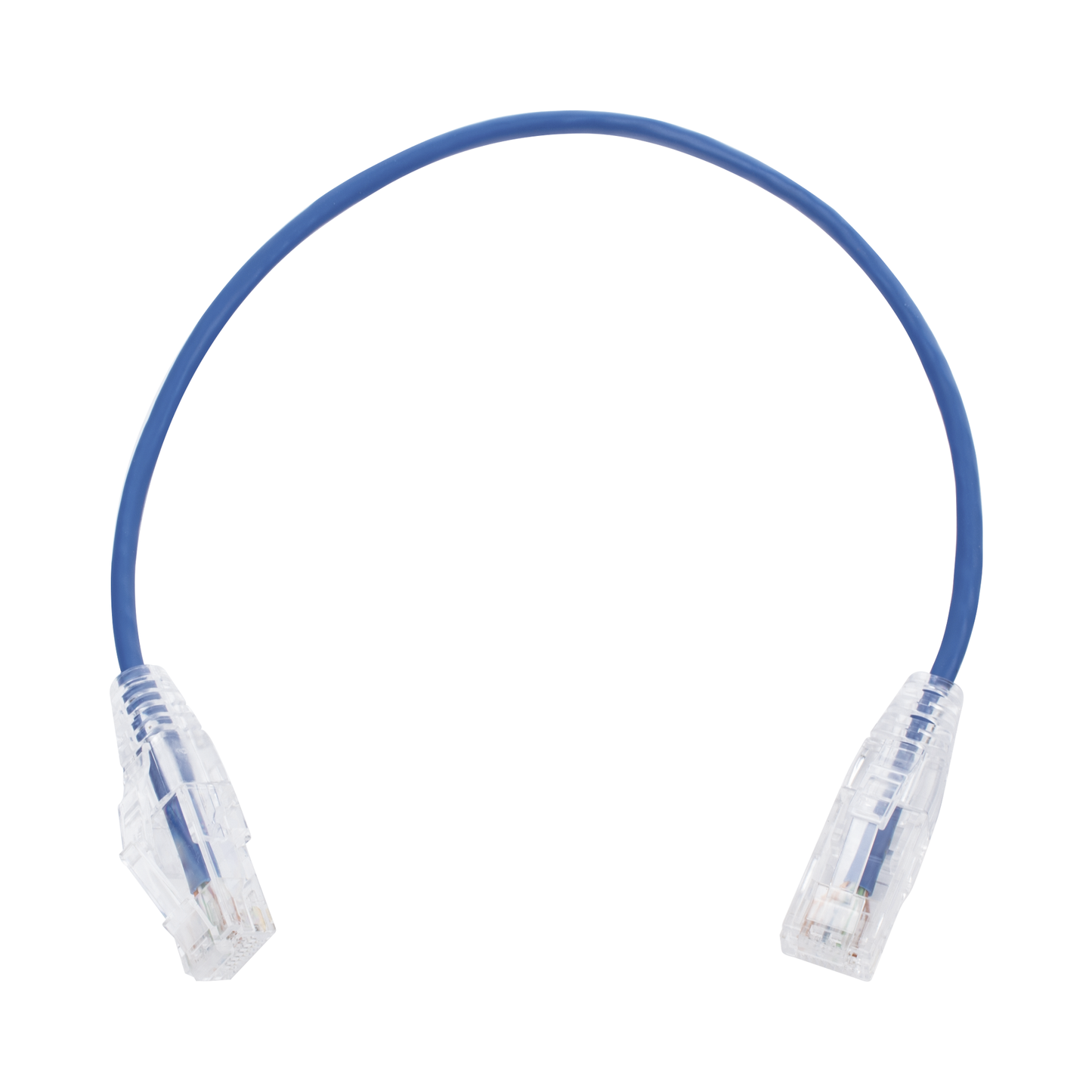 Cable de Parcheo Slim UTP Cat6 - 30 cm Azul Diámetro Reducido (28 AWG) - SILYMX