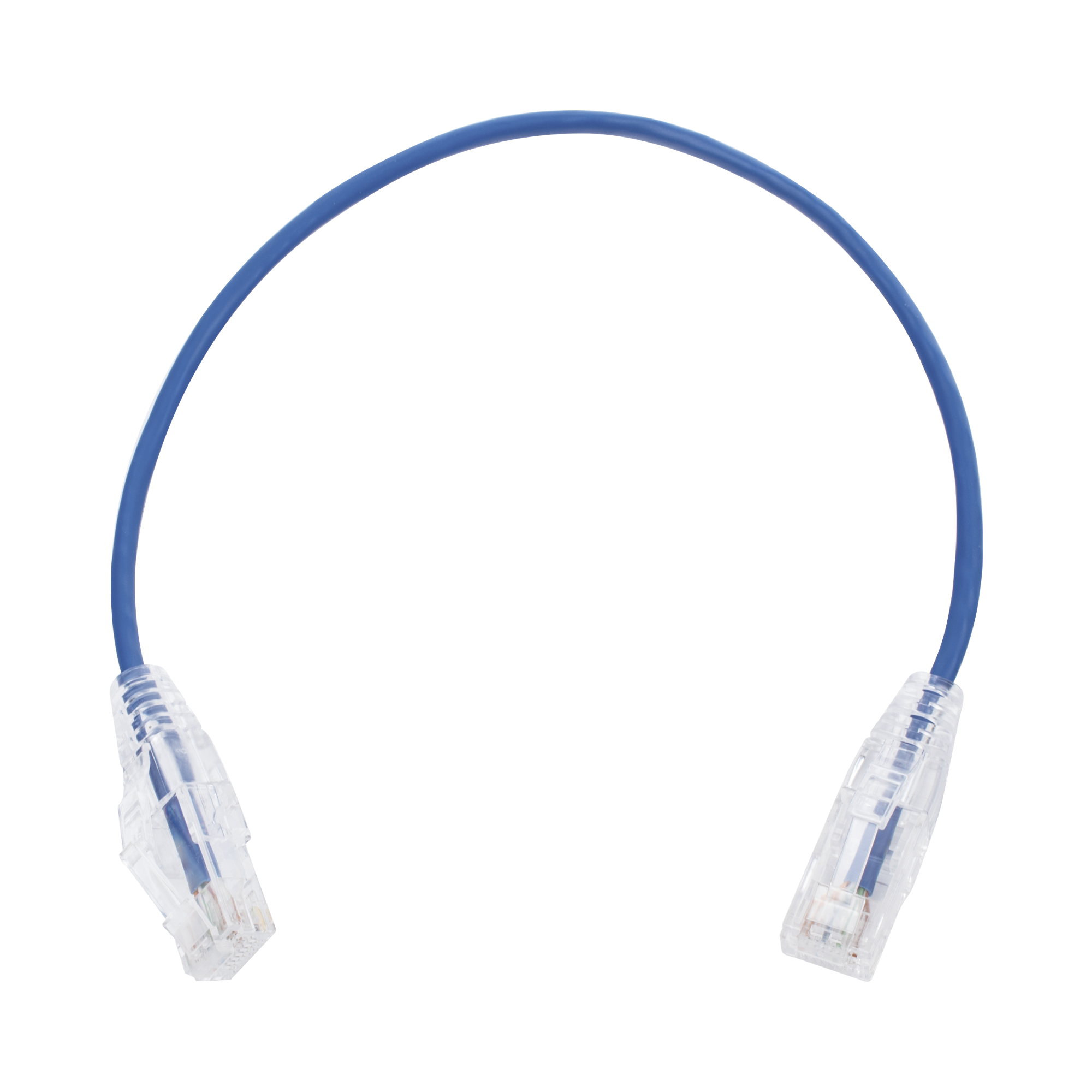 Cable de Parcheo Slim UTP Cat6 - 30 cm Azul Diámetro Reducido (28 AWG) - SILYMX