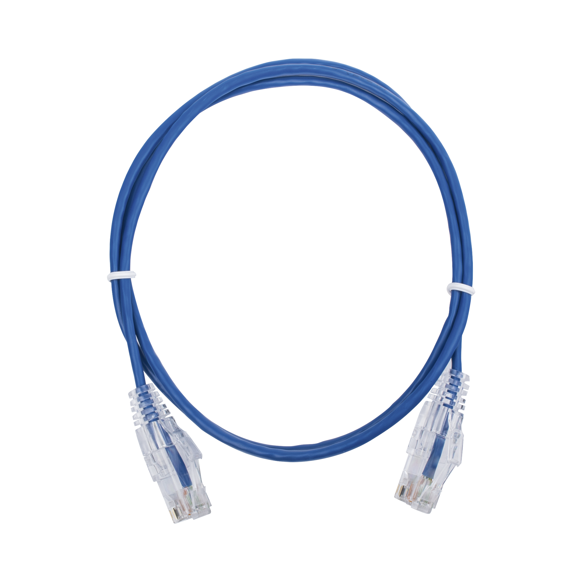 Cable de Parcheo Slim UTP Cat6 - 1 metro, Azul, Diámetro Reducido (28 AWG) - SILYMX