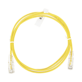 Patch Cord Slim UTP Cat6 - 1 metro, Amarillo, Diámetro Reducido (28 AWG) - SILYMX
