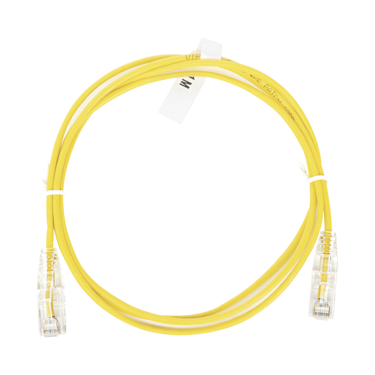 Patch Cord Slim UTP Cat6 - 1 metro, Amarillo, Diámetro Reducido (28 AWG) - SILYMX