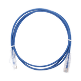 Cable de Parcheo Slim UTP Cat6 - 1.5 m Azul Diámetro Reducido (28 AWG) - SILYMX